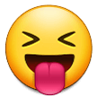 Squinting Face with Tongue as drawn by Samsung in One UI 2.5