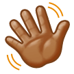 Waving Hand: Medium Skin Tone as drawn by Samsung in One UI 4.0 January 2022