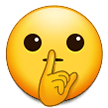Shushing Face as drawn by Samsung in One UI 4.0 January 2022