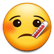 Face with Thermometer as drawn by Samsung in One UI 4.0