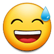 Grinning Face with Sweat, the design in this release
