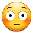 Flushed Face as drawn by Samsung in One UI 5.0