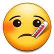 Face with Thermometer as drawn by Samsung in One UI 5.0