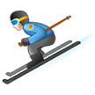 Skier as drawn by Samsung in One UI 5.0