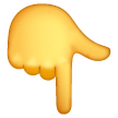 Backhand Index Pointing Down as drawn by Samsung in One UI 6.0
