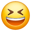 Grinning Squinting Face as drawn by Samsung in One UI 6.0