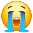 Loudly Crying Face as drawn by Samsung in One UI 6.0