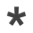Simbolo Dell’asterisco as drawn by Samsung in One UI 6.0