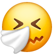 Sneezing Face, the previous design