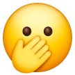 Face with Open Eyes and Hand Over Mouth, the previous design