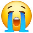 Loudly Crying Face as drawn by Samsung in One UI 7.0 April 2025