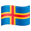 flag: Åland Islands as rendered by Samsung