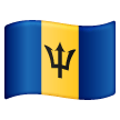 flag: Barbados as rendered by Samsung