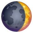 waxing crescent moon as rendered by Samsung