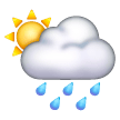 sun behind rain cloud as rendered by Samsung