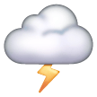 nuage avec éclair as rendered by Samsung