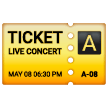 Ticket as rendered by Samsung