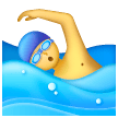 man swimming as rendered by Samsung