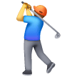 man golfing as rendered by Samsung