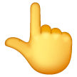 backhand index pointing up as rendered by Samsung