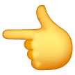 nach links weisender Zeigefinger as rendered by Samsung