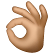 OK hand: medium skin tone as rendered by Samsung