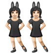 women with bunny ears: light skin tone as rendered by Samsung