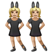 women with bunny ears: medium-light skin tone as rendered by Samsung