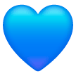 cuore blu as rendered by Samsung