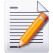 Papier und Bleistift as rendered by Samsung