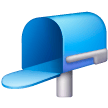 open mailbox with lowered flag as rendered by Samsung