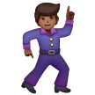 man dancing: medium-dark skin tone as rendered by Samsung