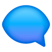 فقاعة كلام يسرى as rendered by Samsung