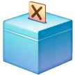ballot box with ballot as rendered by Samsung