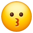 faccina che bacia as rendered by Samsung