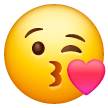 face blowing a kiss as rendered by Samsung