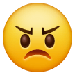 visage en colère as rendered by Samsung