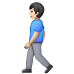 man walking: light skin tone as rendered by Samsung