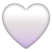 white heart as rendered by Samsung