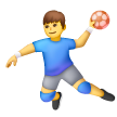 man playing handball as rendered by Samsung