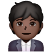office worker: dark skin tone as rendered by Samsung
