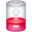 low battery as rendered by Samsung