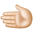 leftwards hand: light skin tone as rendered by Samsung