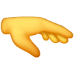palm down hand as rendered by Samsung