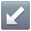 Pfeil nach links unten as rendered by Samsung
