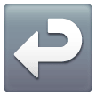 right arrow curving left as rendered by Samsung