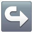 left arrow curving right as rendered by Samsung