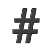 hash sign as rendered by Samsung