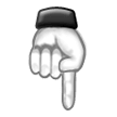 White Down Pointing Index as rendered by Samsung