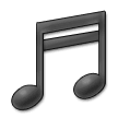 Beamed Sixteenth Notes as rendered by Samsung